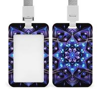 Porta badge resistente con luce blu, impermeabile, verticale, con cordino staccabile, con finestrella trasparente, ideale come regalo per infermiere, dottori, insegnanti, ufficio, donne e uomini