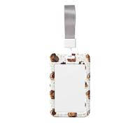 Porta badge resistente con stampa di porcellini d'India, con bobina retrattile, porta badge identificativo, portachiavi, badge da lavoro, clip per infermiere, insegnanti, studenti, ufficio, donne e
