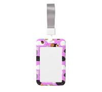 Porta badge resistente con stampa di porcellini d'India e cupcakes, con bobina retrattile, porta badge da lavoro, per infermiere, insegnanti, studenti, ufficio, donne e uomini