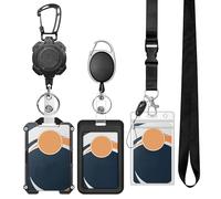 Porta badge retrattile 3 pezzi, portachiavi per badge e chiavi, supporto a scomparsa robusto per la scuola personale medica, infermiere medico ospedaliero