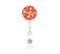 Porta badge retrattile a forma di fetta di pomodoro con clip a coccodrillo portachiavi, clip per badge, leggero, retrattile, porta badge divertente per infermieri, insegnanti, impiegati