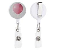 Porta badge retrattile a forma di palloncino grande, con bobina e clip per carta d'identità, per dottori, infermieri, studenti, impiegati