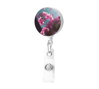 Porta badge retrattile a forma di piccoli fiori, con clip, porta badge, carino, porta carte d'identità, per donne e uomini