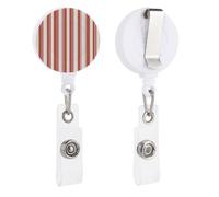 Porta badge retrattile a righe arancioni per materasso con bobina porta badge per dottori, infermieri, studenti, impiegati