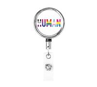 Porta badge retrattile con bandiera LGBT umana