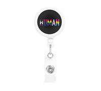 Porta badge retrattile con bandiera LGBT umana