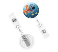 Porta badge retrattile con bobina di pesce sotto il mare, porta badge per infermiera, porta badge per infermiera, clip per nome, etichetta per badge carino per dottori lavoratori