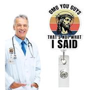 Porta badge retrattile, con bobina per tessera ospedaliera, divertente, per lavoro, infermieristico, studente, badge, clip per lavoratori e insegnanti