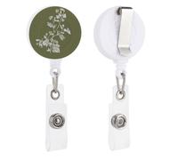 Porta badge retrattile con clip a bobina per dottori, infermieri, studenti, impiegati in ufficio