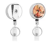 Porta badge retrattile con clip a coccodrillo bobine badge ID clip illustrazione del vaso ID porta badge nome badge tag ID porta carte per lavoro ufficio medico infermiera insegnante