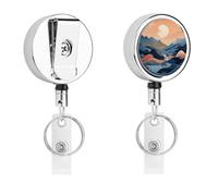 Porta badge retrattile con clip a coccodrillo, clip per badge, clip piatte e colorate, porta badge identificativo, per lavoro, ufficio, dottore, infermiera, insegnante