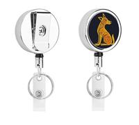 Porta badge retrattile con clip a coccodrillo, clip per badge identificativo, colore arancione, porta badge identificativo per cani, per lavoro, ufficio, dottore, infermiera, insegnante