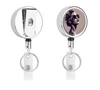 Porta badge retrattile con clip a coccodrillo, clip per badge identificativo, linea minimalista, porta badge identificativo, per lavoro, ufficio, dottore, infermiera, insegnante