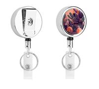 Porta badge retrattile con clip a coccodrillo, clip per badge identificativo, luce e ombra, porta badge identificativo per nome, badge identificativo, per lavoro, ufficio, dottore, infermiera