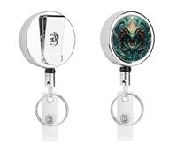 Porta badge retrattile con clip a coccodrillo, clip per badge identificativo, mostro del mare nordico, Kraken, porta badge identificativo, per lavoro, ufficio, dottore, infermiera, insegnante