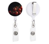 Porta badge retrattile con clip a coccodrillo girevole con clip a coccodrillo carino clip per badge maturi pomodori maturi porta carte d'identità divertente porta badge bobine per infermiere impiegati