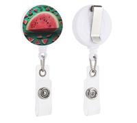 Porta badge retrattile con clip a coccodrillo girevole con clip a coccodrillo carino clip per badge d'identità anguria da sogno porta badge divertente porta badge bobine per infermiere impiegati