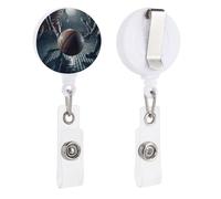 Porta badge retrattile con clip a coccodrillo girevole con clip a coccodrillo carino ID badge clip basket sport porta carte d'identità divertenti bobine porta badge per infermiere impiegati