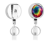 Porta badge retrattile con clip a coccodrillo girevole con clip a coccodrillo carino ID badge clip ombrello colorato porta carte d'identità in metallo divertente porta badge bobine per infermiere