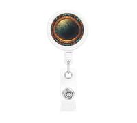 Porta badge retrattile con clip da cintura e portachiavi, clip per badge, fantastico porta badge a specchio, per ufficio, medico, infermiere, badgeReel portachiavi