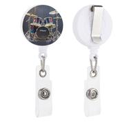 Porta badge retrattile con clip e portachiavi carino porta badge decorativo infermieristico porta badge per lavoratori d'ufficio dottore set di batteria fresco