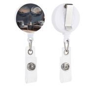 Porta badge retrattile con clip e portachiavi carino porta badge decorativo infermieristico porta badge per lavoratori d'ufficio medico luce brilla nella stanza