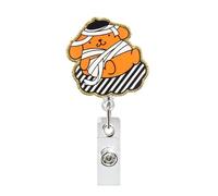 Porta badge retrattile con clip in metallo per infermiera dottore paillettes cartone animato badge acrilico per la gestione delle carte badge per il posto di lavoro