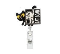 Porta badge retrattile con clip in metallo per infermiera dottore paillettes cartone animato badge acrilico per la gestione delle carte badge per il posto di lavoro