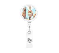Porta badge retrattile con lama e alpaca, con clip e portachiavi, simpatiche clip per badge, resistente, per ufficio, dottore, infermiere