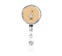 Porta badge retrattile in metallo, a forma di oca in una mummia, porta badge rotante per badge, portachiavi, per infermiere, dottori, insegnanti, ufficio
