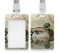 Porta badge retrattile l Duck, porta badge verticale con cordino staccabile, custodia per badge identificativi per personale di sicurezza, donne e uomini