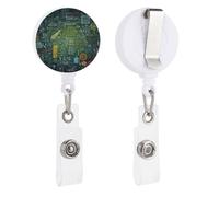 Porta badge retrattile matematica domanda bobina per badge resistente clip per badge ID titolare infermiera decorativo nome tag titolare clip coccodrillo per appendere carta d'identità nome chiave