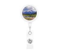Porta badge retrattile per badge del Grand Teton National Park, resistente, retrattile, con clip per cintura, clip per badge identificativo, portachiavi, porta carte d'identità, per infermiere