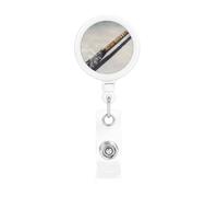 Porta badge retrattile per bastone da hockey, resistente, con clip per nome, badge, per impiegati, dottori, infermieri, con clip per cintura portachiavi