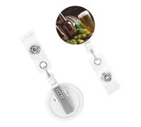 Porta badge retrattile per donne e uomini, clip per badge con clip da cintura, coni di birra e luppolo, porta badge con nome, bobine per carte d'identità, per lavoro, ufficio, infermiera