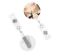 Porta badge retrattile per donne e uomini, clip per badge con clip per cintura, alce di Natale, porta badge identificativo, bobine per badge d'identità, per lavoro, ufficio, infermiera