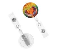 Porta badge retrattile per donne e uomini, clip per badge con clip per cintura, mani colorate, porta badge identificativo, bobine per badge d'identità, per lavoro, ufficio, infermiera
