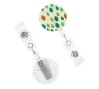 Porta badge retrattile per donne e uomini, clip per badge con clip per cintura, porta badge con foglia minima porta badge con nome, bobine per carte d'identità, per lavoro, ufficio, infermiera