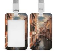 Porta badge retrattile per splendida vista sul canale di Venezia, porta badge identificativo con cordino per ufficio, insegnante