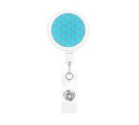 Porta badge retrattile, porta bobine di badge con clip a coccodrillo ID clip,Neurone carino sul blu