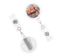 Porta badge retrattile resistente con bobine per badge di buon compleanno bellissimo porta badge robusto clip portachiavi badge bobine porta badge porta badge per lavoratori dottori infermieri
