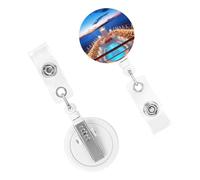 Porta badge retrattile resistente con clip carino infermiera badge bobina nome clip badge decorativo clip piscina festa da crociera nave ID porta carte d'identità per lavoratori dottori infermieri