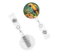 Porta badge retrattile resistente con clip carino infermiera badge bobina nome clip distintivo decorativo pappagallo ananas uccello porta carte d'identità per impiegato dottore infermiera
