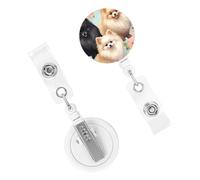Porta badge retrattile resistente con clip carino infermiera badge bobina nome decorativo clip per badge Pomerania modello porta carte d'identità per impiegato dottore infermiera