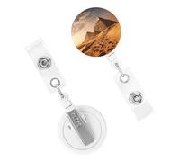 Porta badge retrattile resistente con clip carino infermiera badge bobina nome decorativo clip piramide Africa deserto ID porta carte d'identità per impiegati dottori infermieri