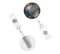 Porta badge retrattile resistente con clip carino infermiera bobina badge clip decorativa clip per badge giardino segreto porta carte d'identità per lavoratori dottori infermieri