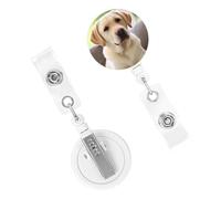Porta badge retrattile resistente con clip carino infermiera bobina badge clip decorativo carino labrador cane porta carte d'identità per impiegato dottore infermiera