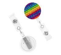 Porta badge retrattile resistente con clip carino infermiera bobina badge clip decorativo clip gay pride arcobaleno modello 1 porta carte d'identità per impiegato dottore infermiera