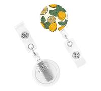 Porta badge retrattile resistente con clip carino infermiera bobina badge clip decorativo clip limone frutta modello porta carte d'identità per lavoratore d'ufficio, dottore, infermiere