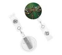 Porta badge retrattile resistente con clip carino infermiera bobina badge clip decorativo gioiello libellula porta carte d'identità per lavoratori dottori infermieri